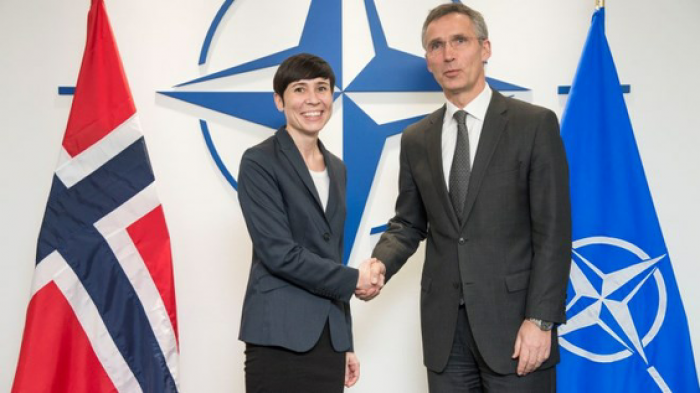 Forsvarsminister og Nato-sjef – stor og varm enighet om det meste som angår gamle Sovjet.