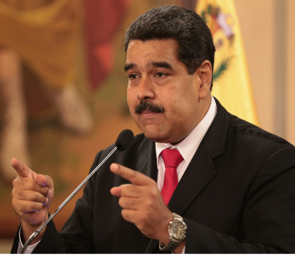 Illustrasjonsfoto: President Nicolas Maduro under en tale i Miraflorespalasset i Caracas i august. Miraflores Palace/Handout Illustrasjonsfoto: President Nicolas Maduro under en tale i Miraflorespalasset i Caracas i august. Miraflores Palace/Handout