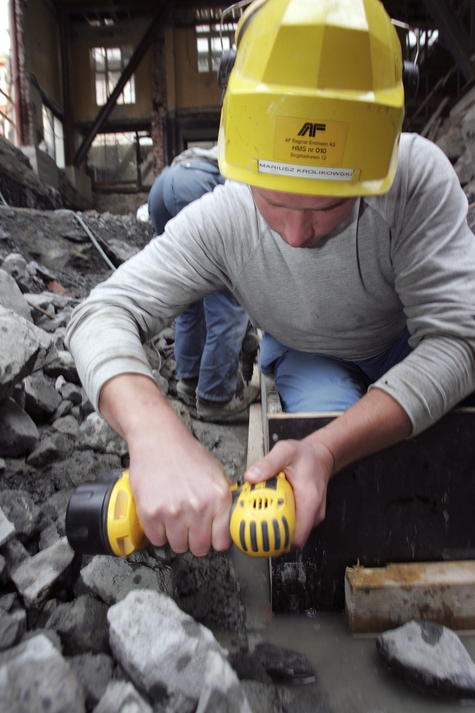 En polsk arbeider i Norge									Foto: Ørn Borgen / SCANPIX