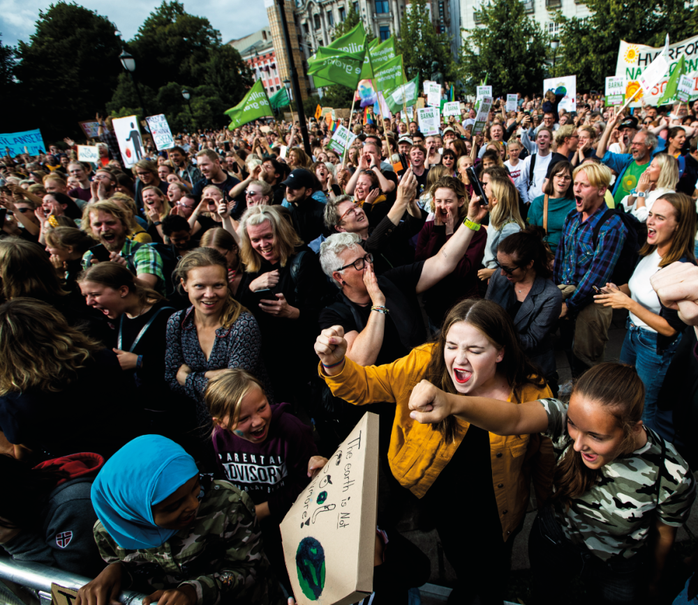 Klimabrølet utenfor Stortinget Foto: SOC BNC / NTB scanpix