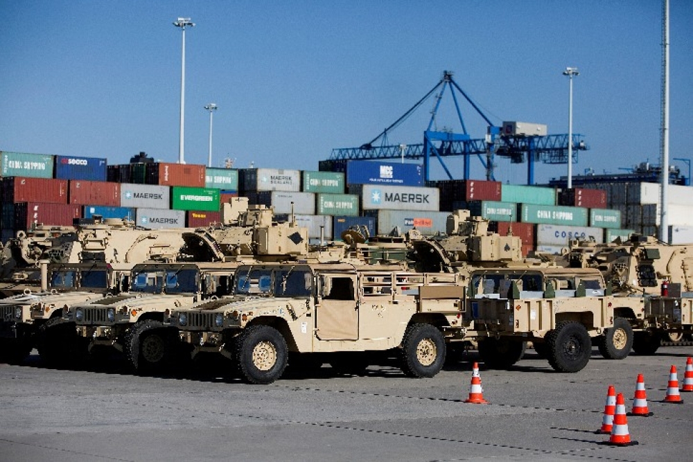Illustrasjonsfoto: Amerikansk militært utstyr											AP Photo/Krzysztof Mystkowski