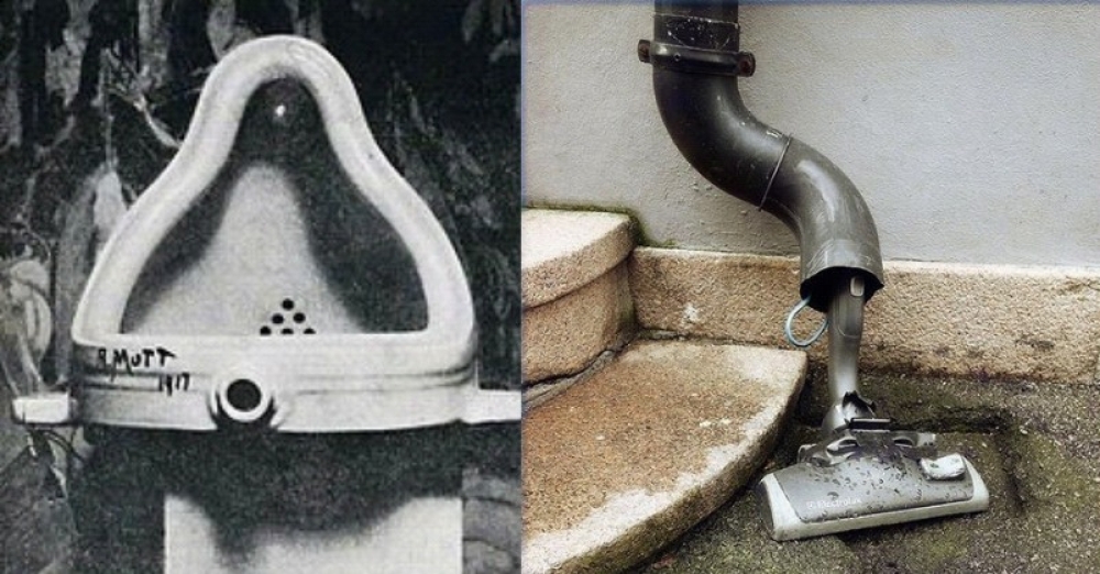 Marcel Duchamp: Fontene                           			                  Geir Tanderg Steigan: Tittelen på verket er på engelsk  